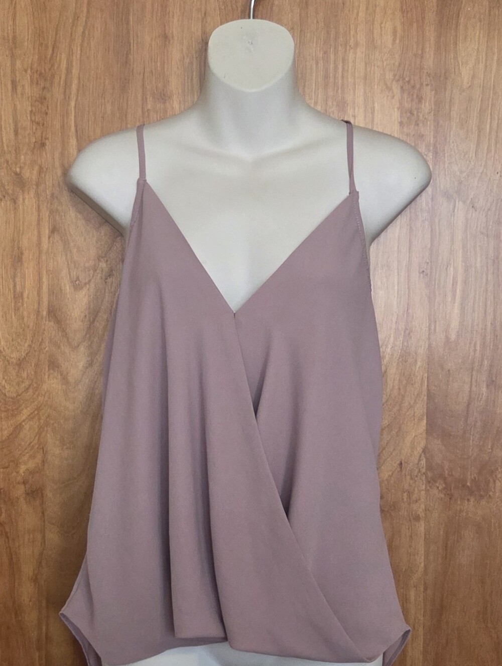 Lulu's Dusty Mauve Surplice Spaghetti-Strap Cami